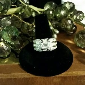 NWOT. Solid 925 Sterling Silver CZ Ring